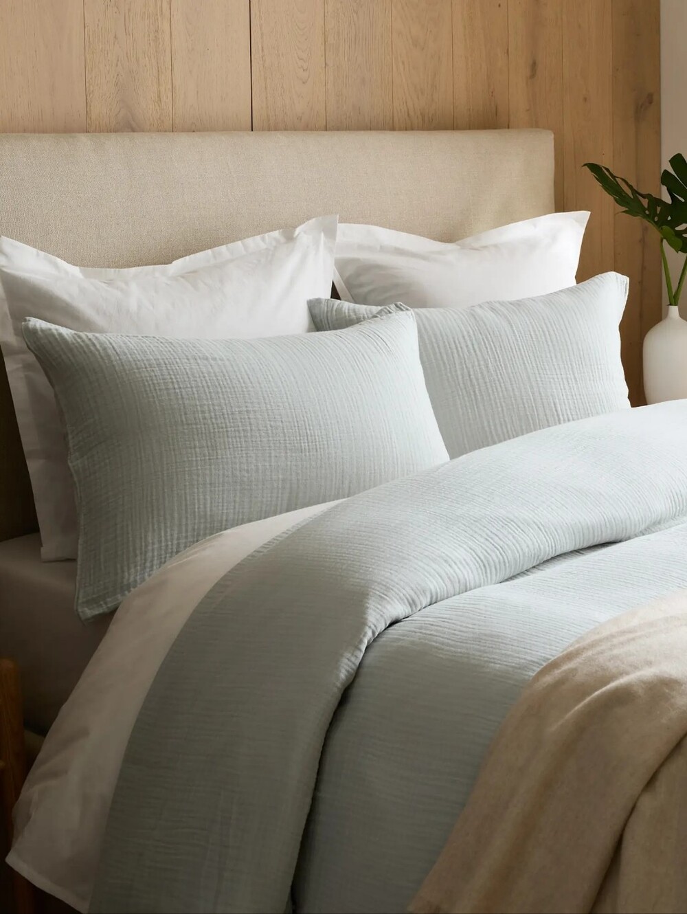 NWOT Quince Airy Gauze Duvet Set King/Cal King Factory Defect Coastal Minimalist